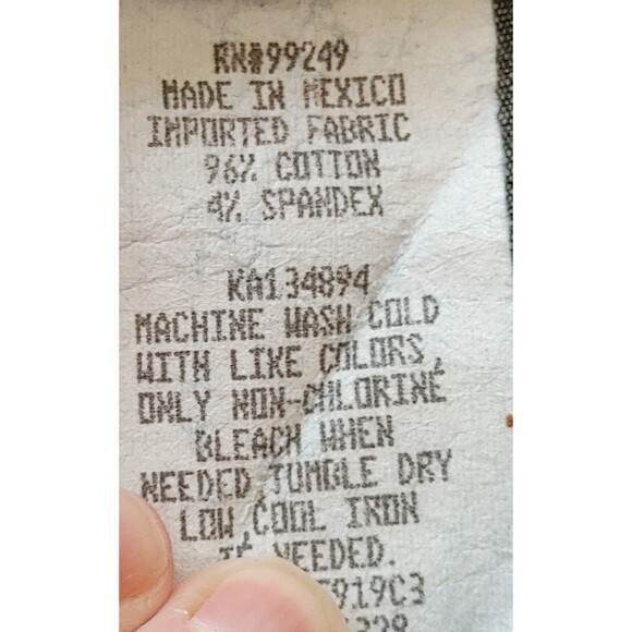 Classic Wide Leg Cropped Pants Liz&Me 38" Pull On 19" Inseam Blue Denim - Picture 3 of 10